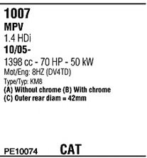 WALKER PE10074 Exhaust System